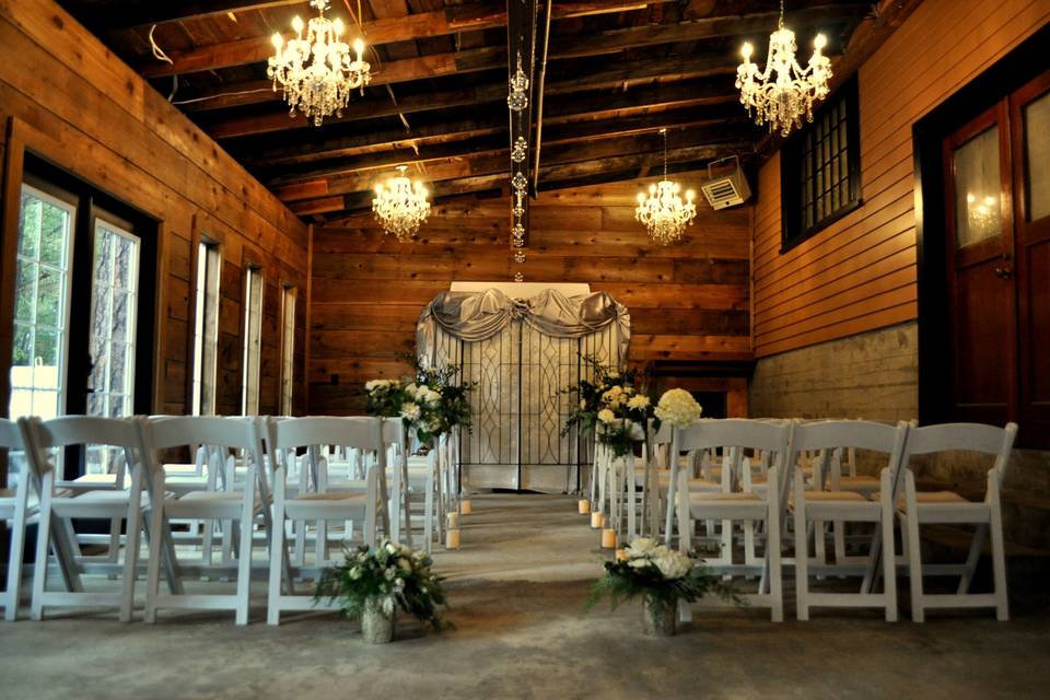 Intimate wedding space