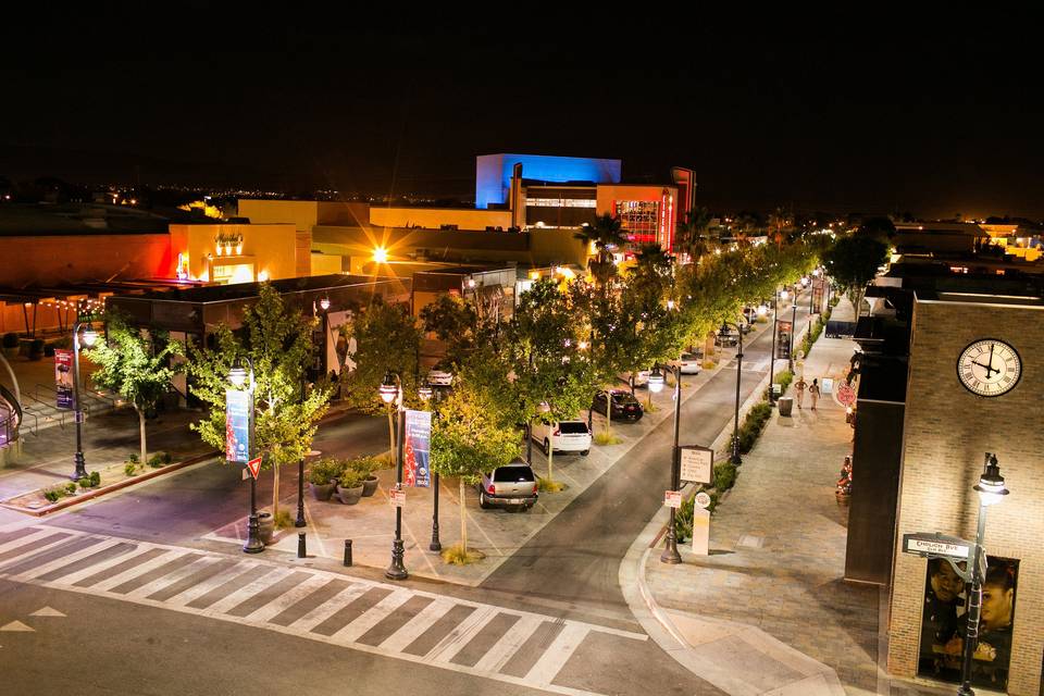 Downtown Lancaster at night