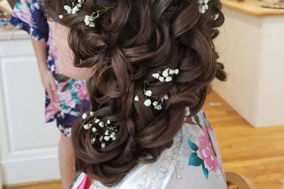 Floral notes on updo