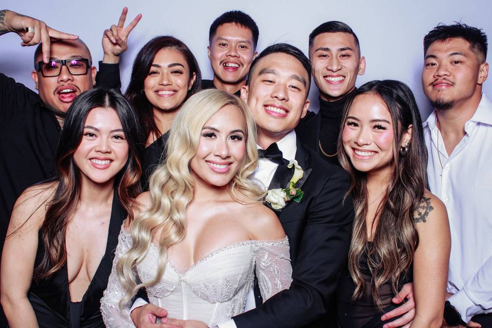 Wedding guests having fun.