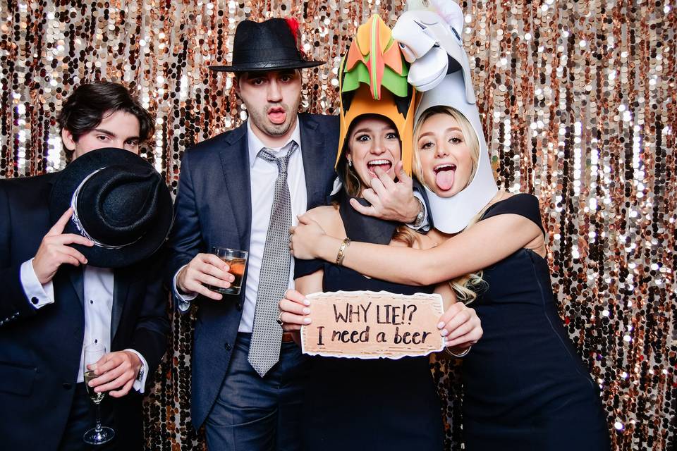 Group in photo booth.