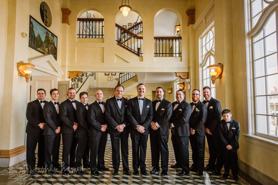 Groom with the groomsmen