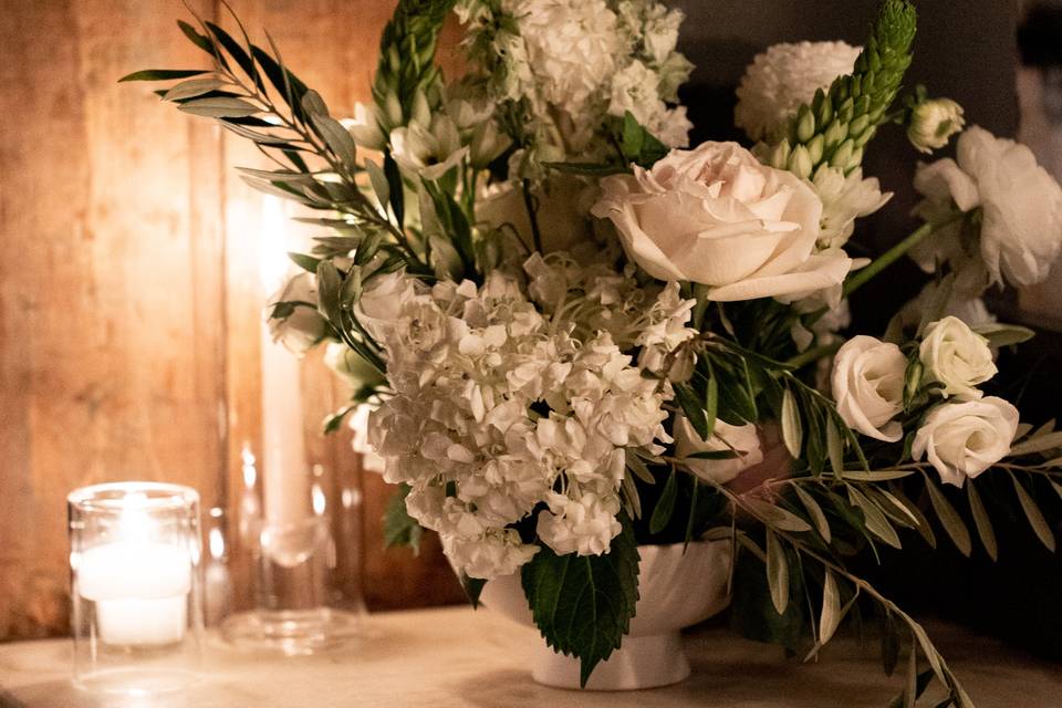 White Table Arrangement