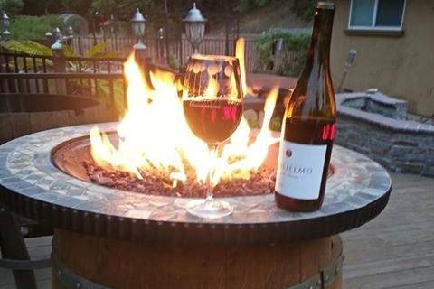 Rent this amazing wine barrel firepit and create a warm, cozy gathering spot for your guests to enjoy!