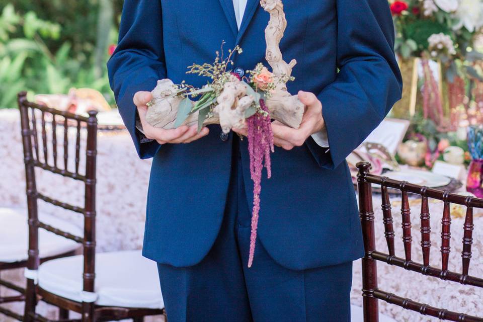 Boho groom, tampa wedding