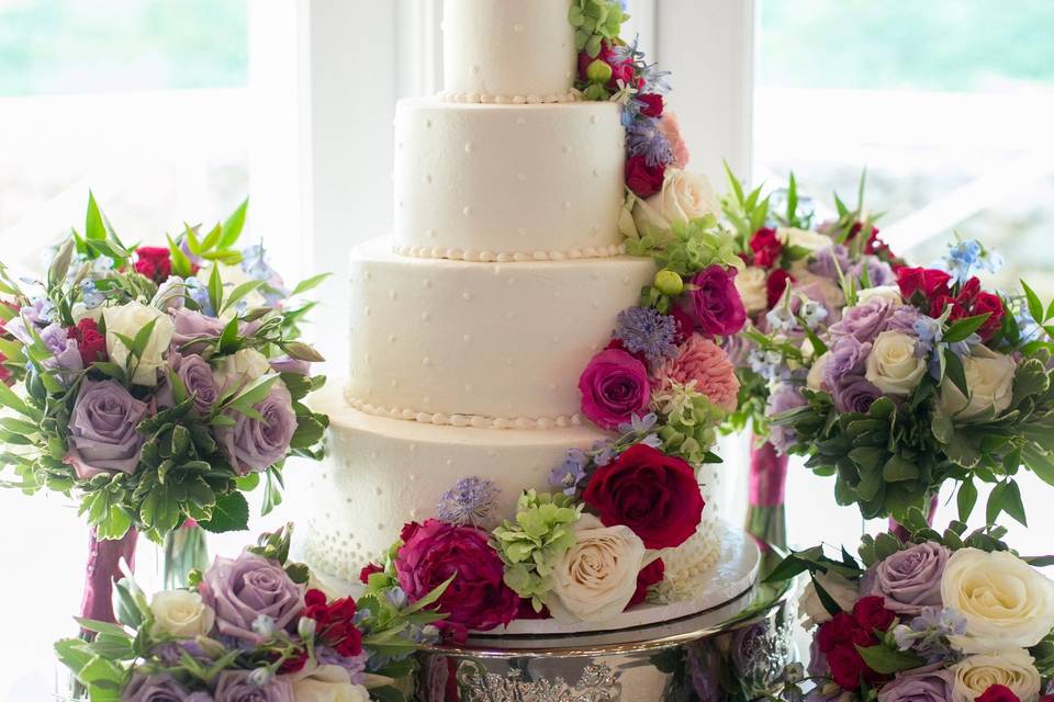 4-tier wedding cake