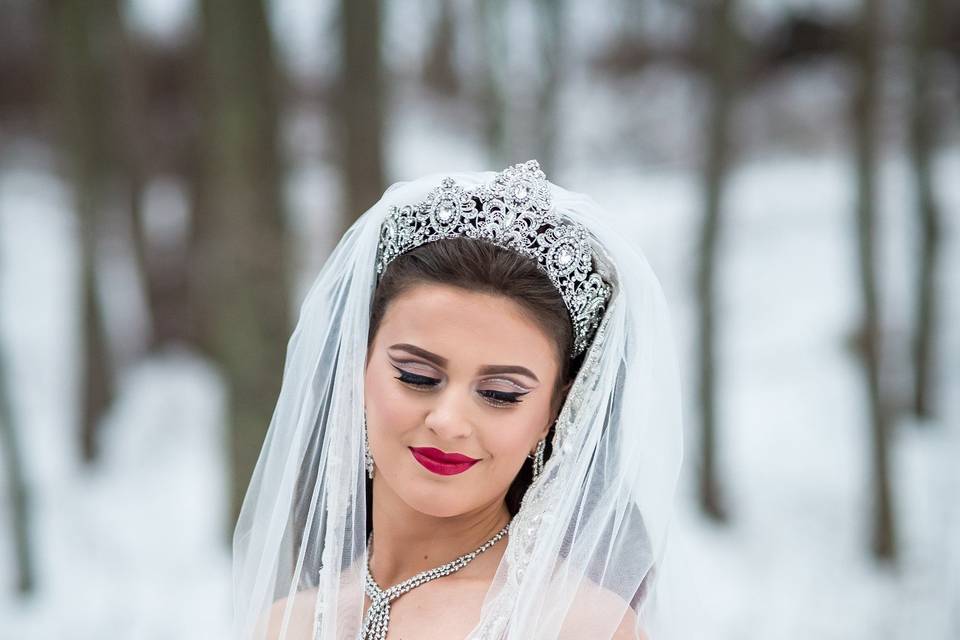 Snow Princess Bride, Winter Wedding