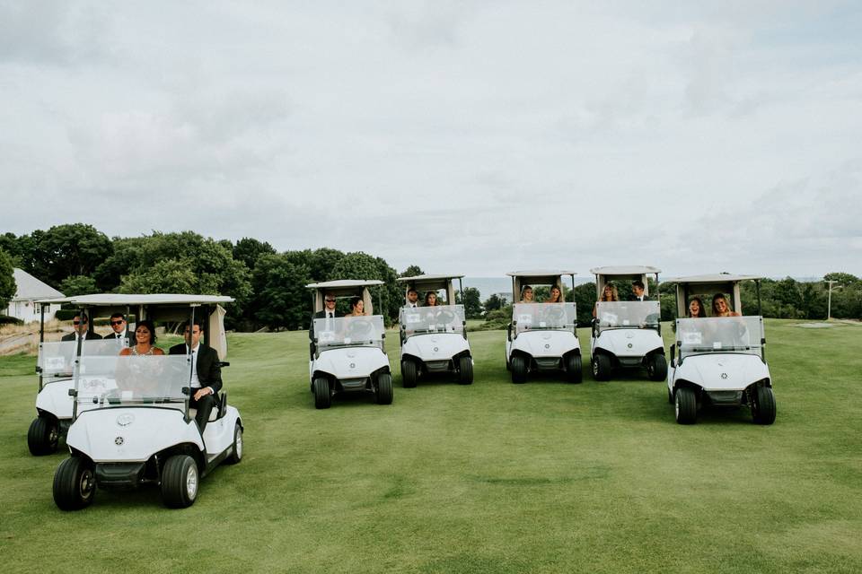 Golf carts | Credit Amy Spirito Photography