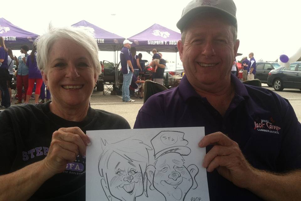 Adam Pate's 60 Second Strolling Speed Sketchers Caricatures and Entertainment