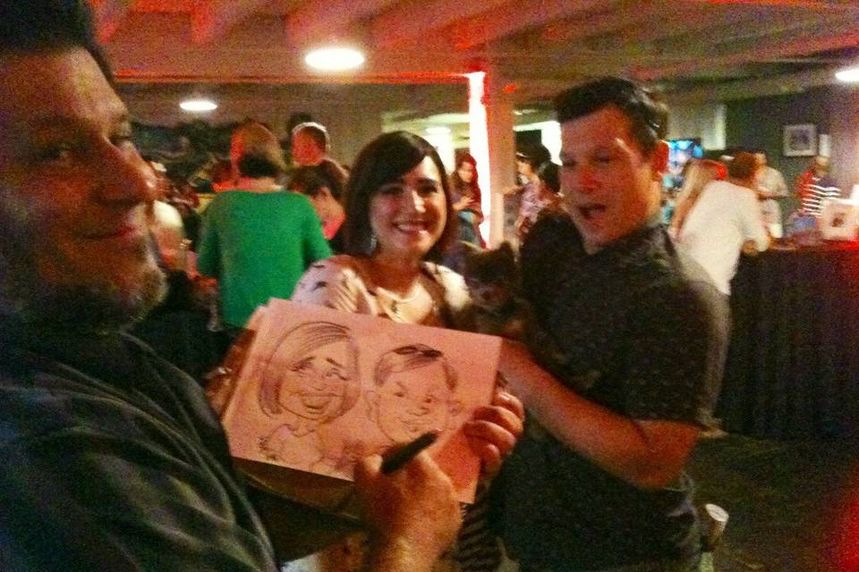 Adam Pate's 60 Second Strolling Speed Sketchers Caricatures and Entertainment