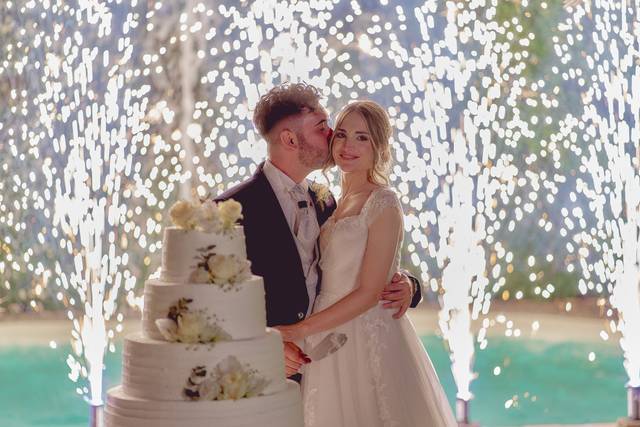 Cake and sparklers