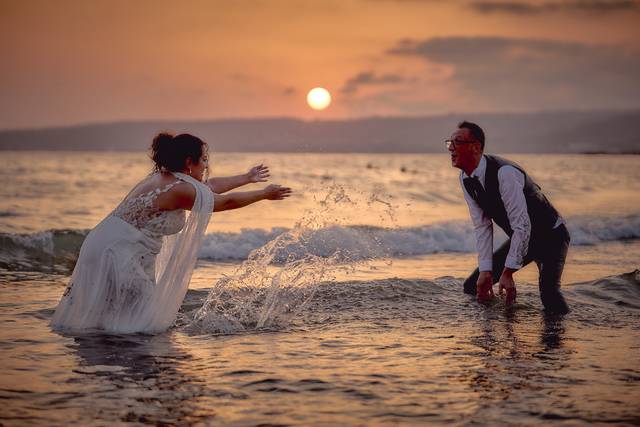 Seaside wedding celebration
