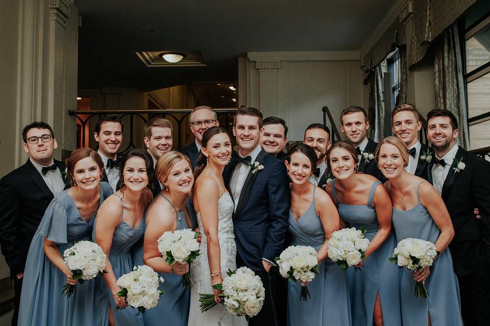 Large bridal party