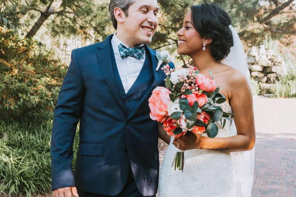 Radiant african-american bride