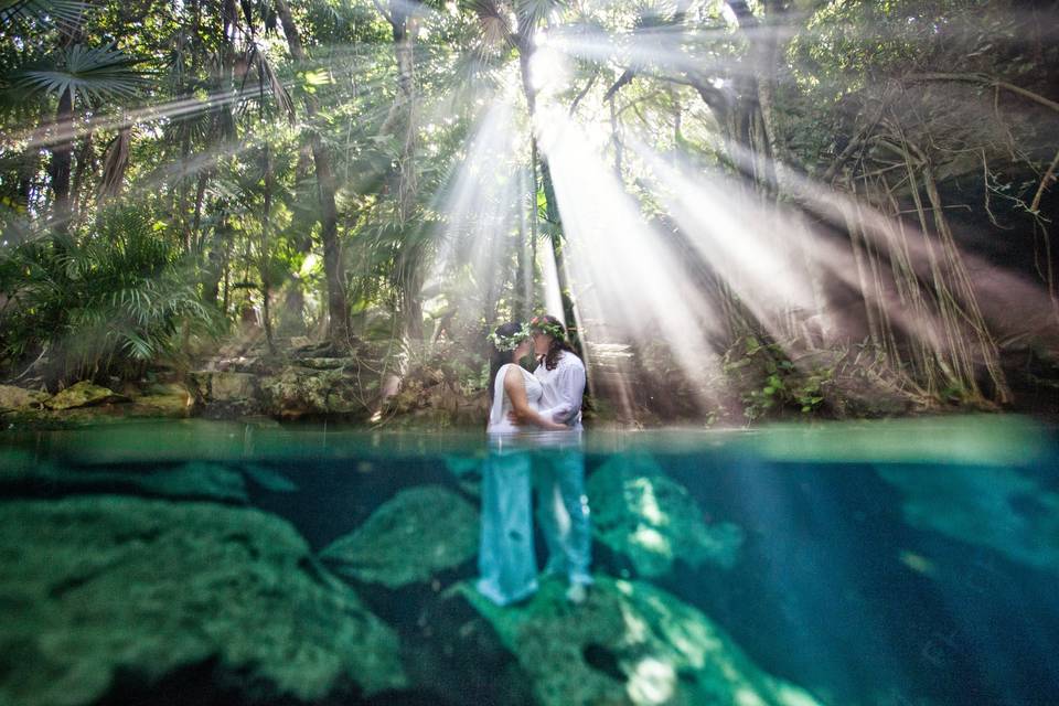 Cenote Trash The Dress Session