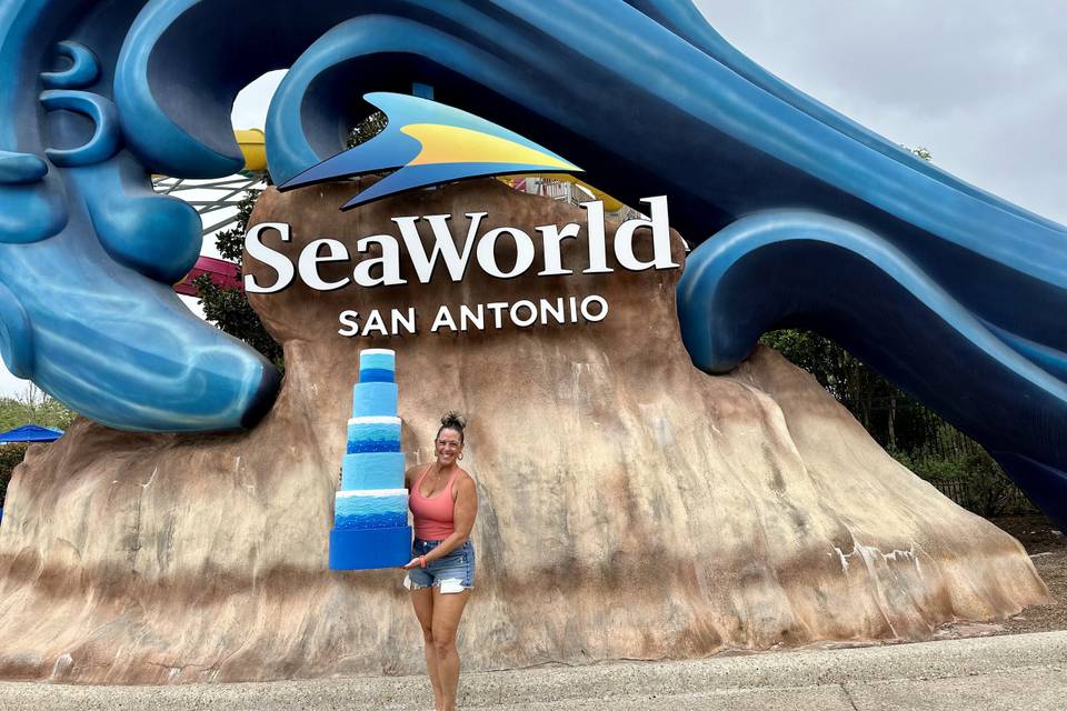 Custom Sea world fake cake
