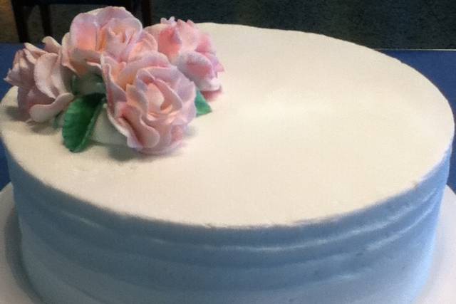 This simple Wedding Cake is a wheat free carrot cake and the icing is non-dairy.