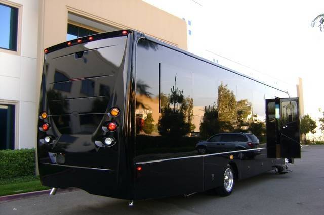 Back view of the limo