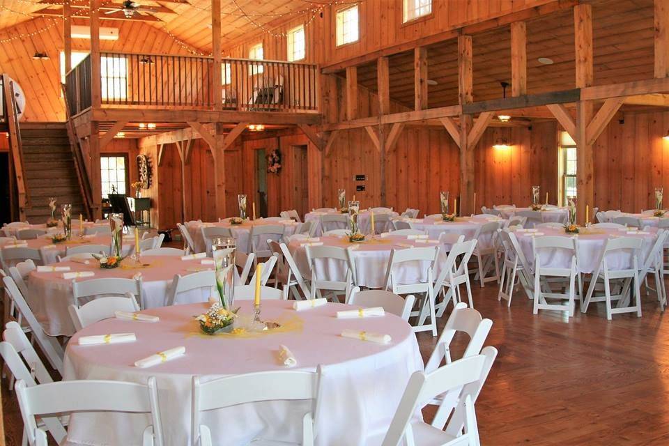 White table setup