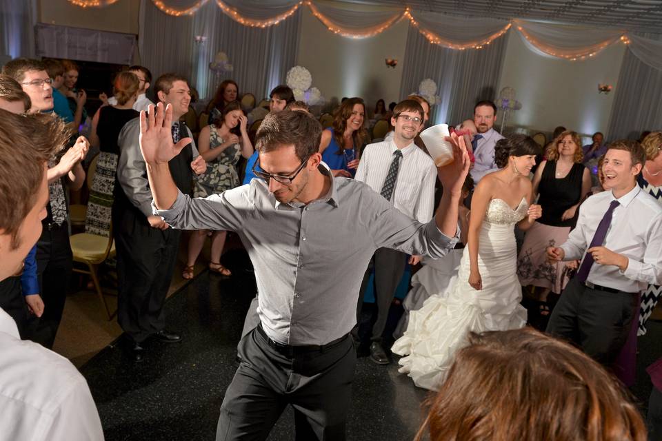 Bride dancing