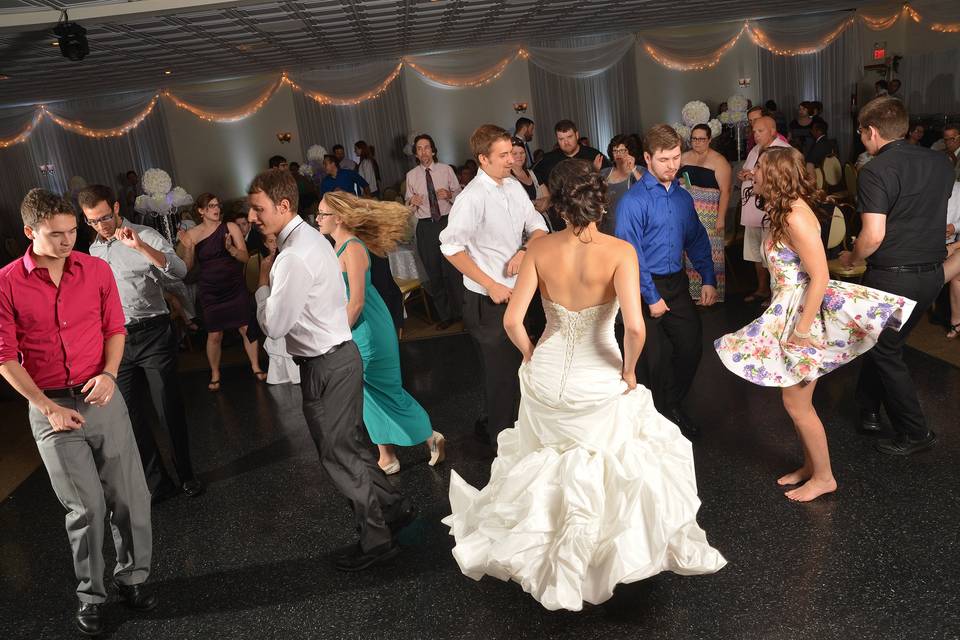 Bride dancing