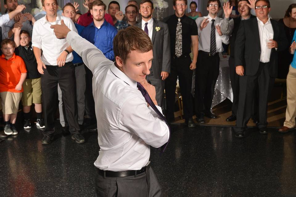 Groom dancing