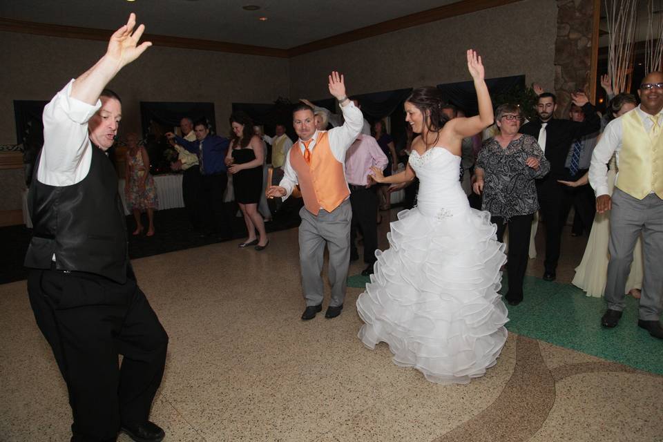 Bride dancing