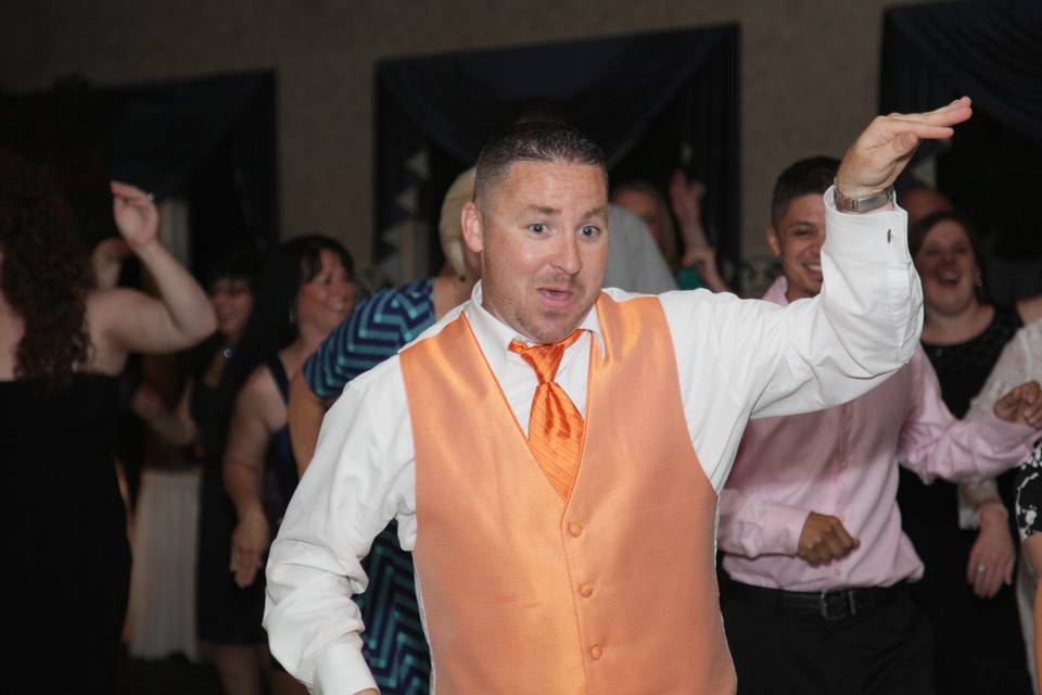 Groom dancing