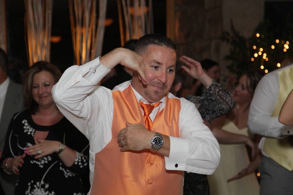 Groom dancing