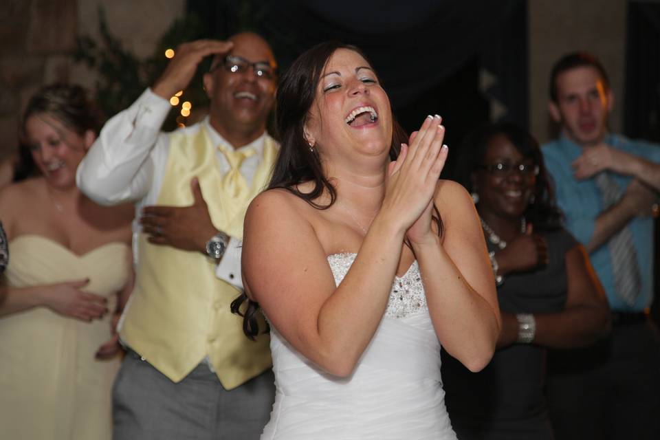 Bride dancing