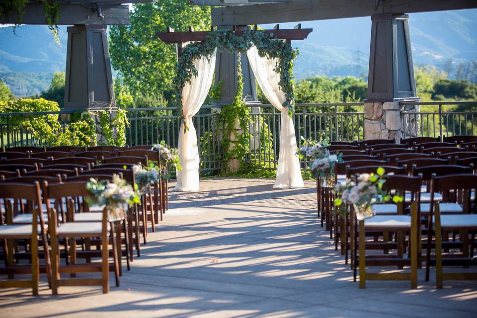 Wedding ceremony setting