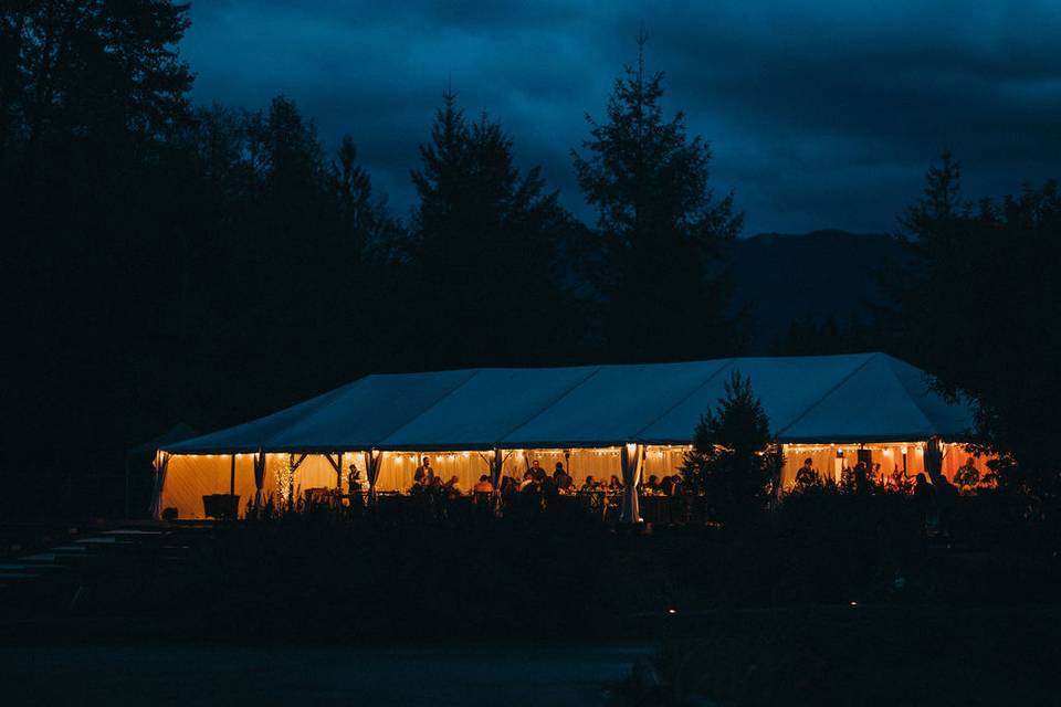 Reception tent
