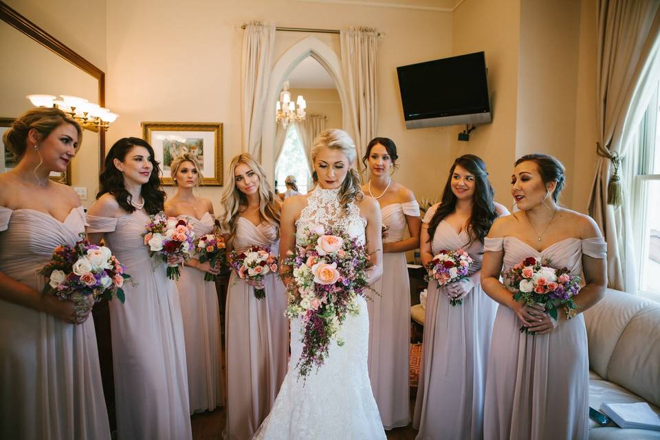 Bride holding her bouquet