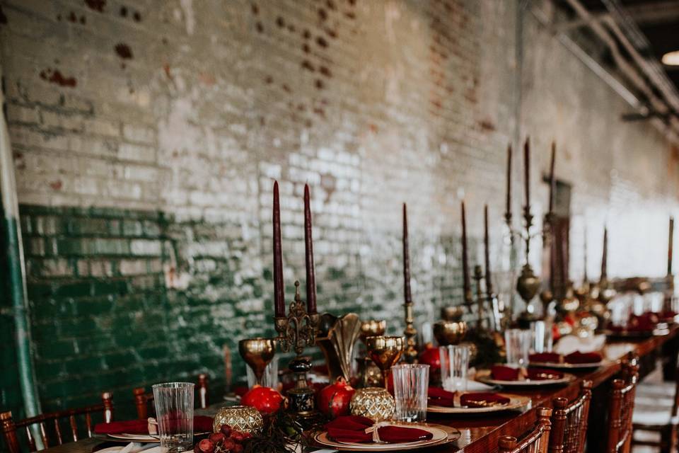 Rustic table setup