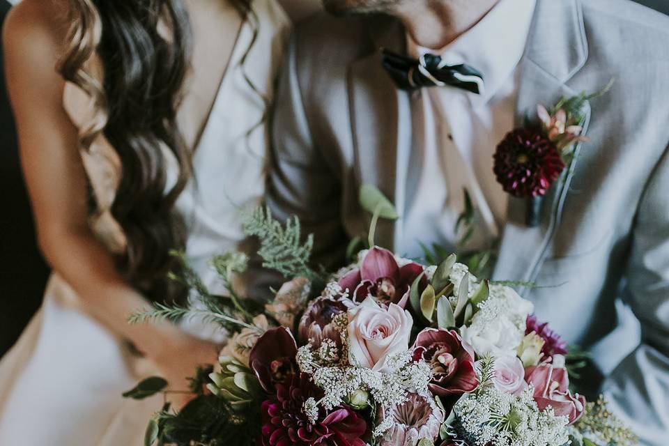 Boutonniere and bouquet