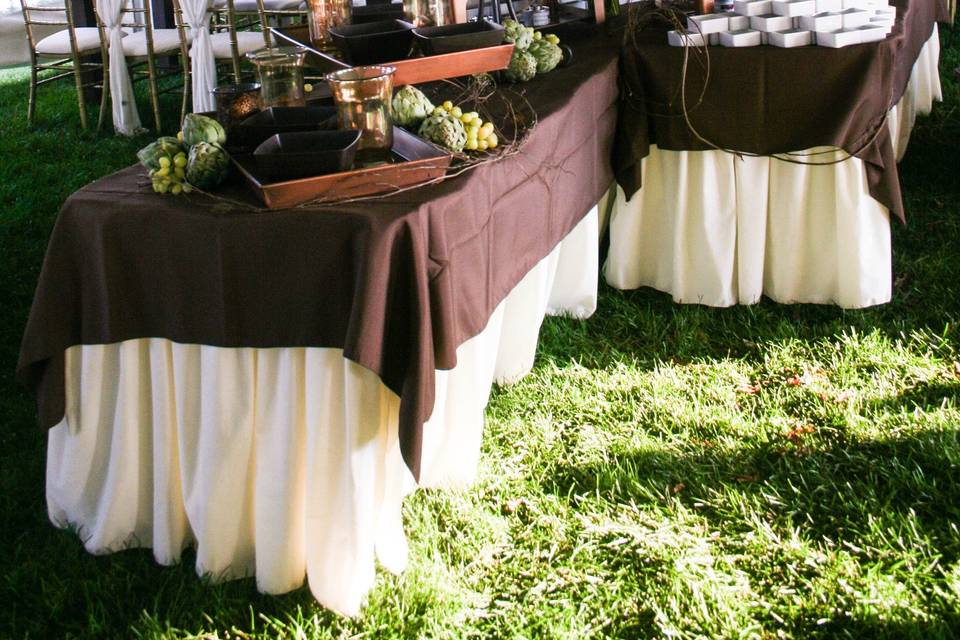 elegant decorations and tables