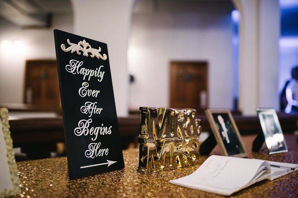 Wedding signage