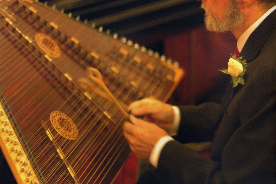 Jim playing at the York wedding