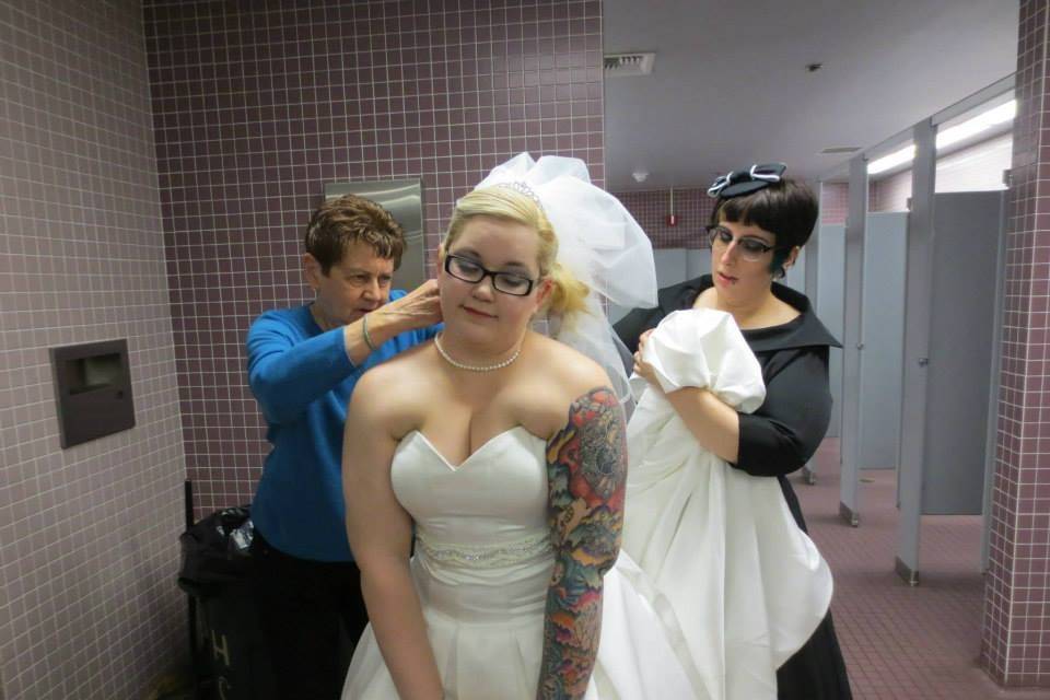 Dressing the bride