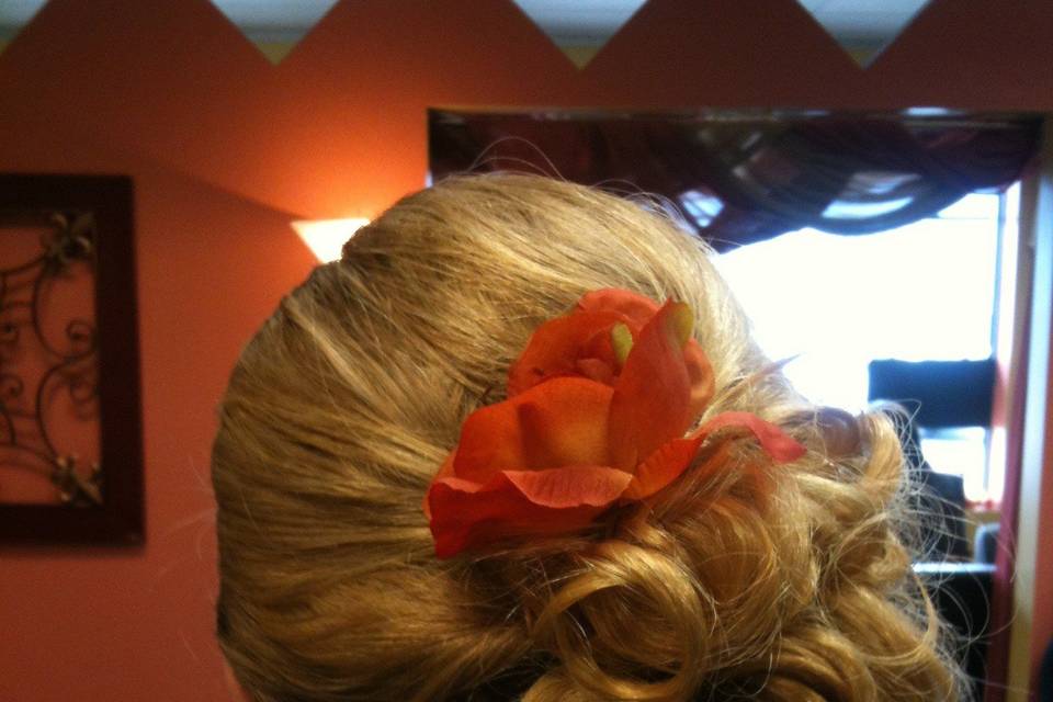 Bridesmaid/prom hairstyle done by Kate