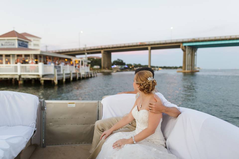 Arrive in style: boat