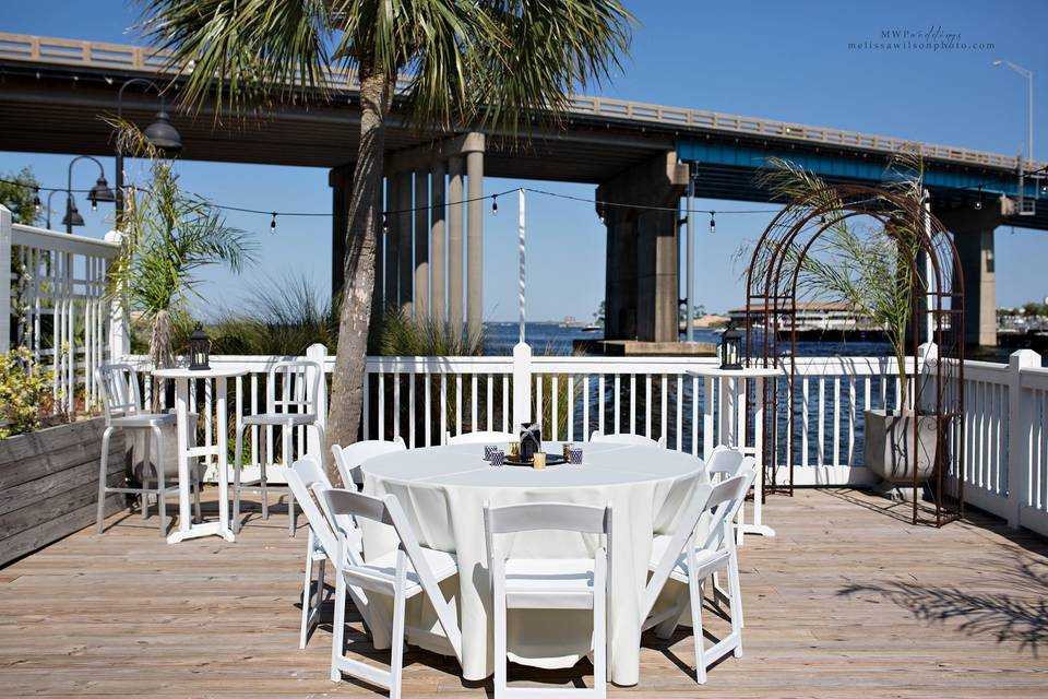 Waterfront patio
