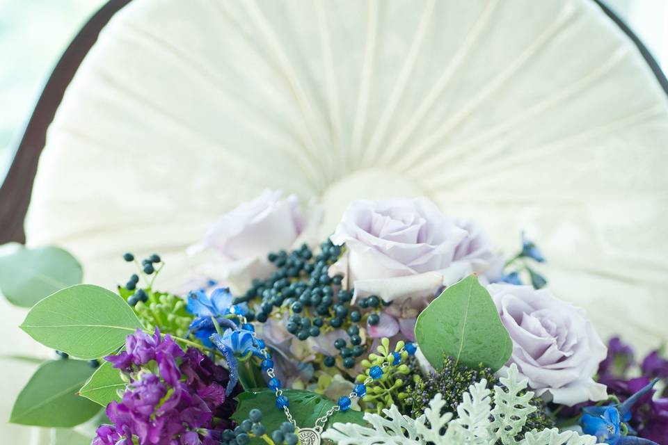 Purple and blue bouquet