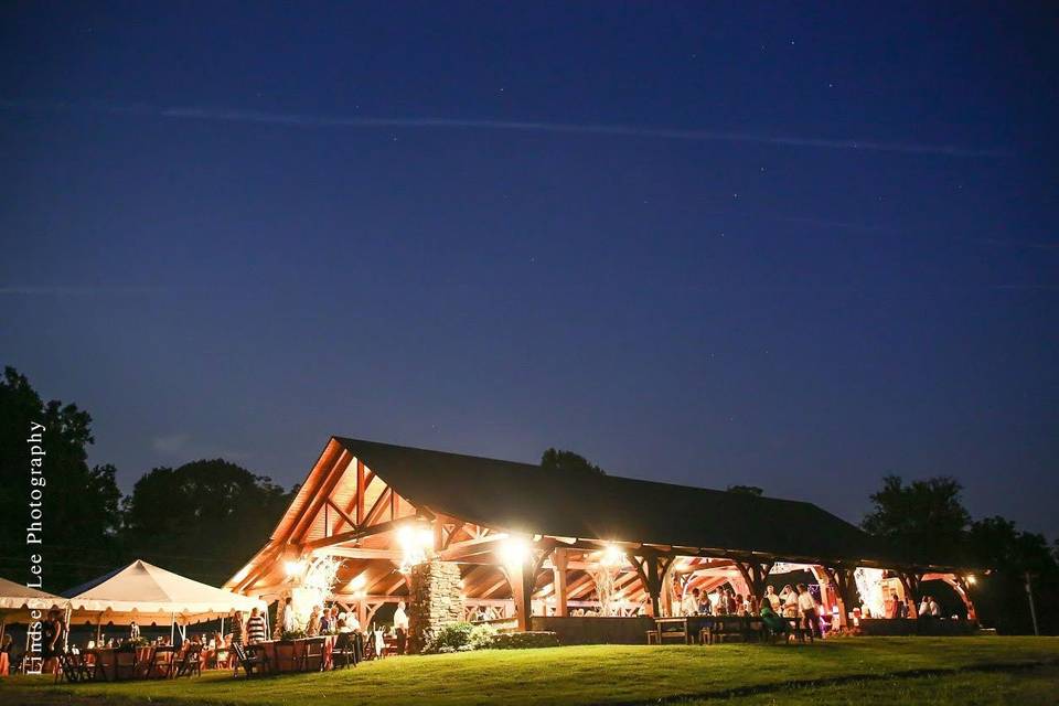 Pavilion at night