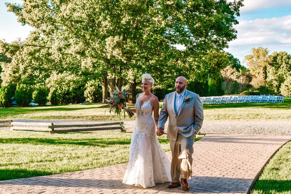 Couple's Grand Entrance