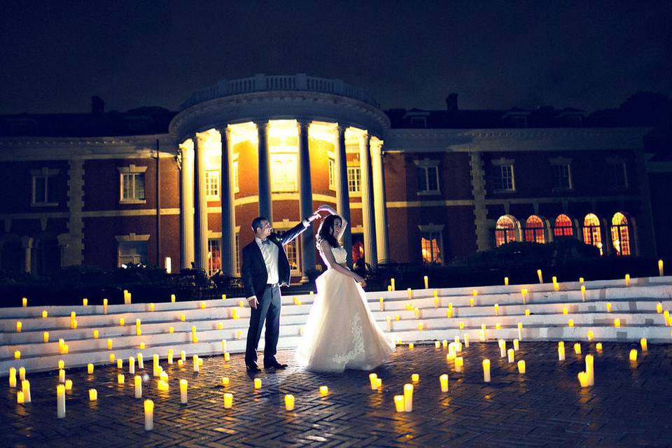 Dancing newlyweds