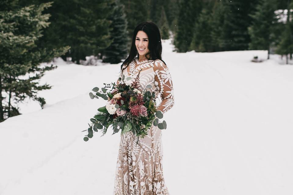 Bigfork Montana Winter Wedding