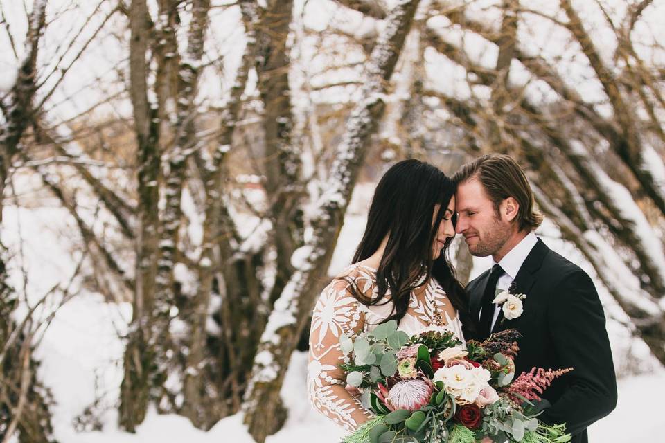 Whitefish MT Winter Wedding