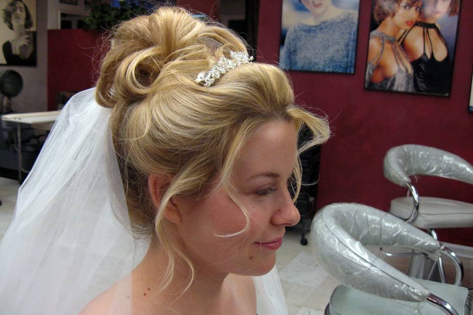 Bridal hair updo