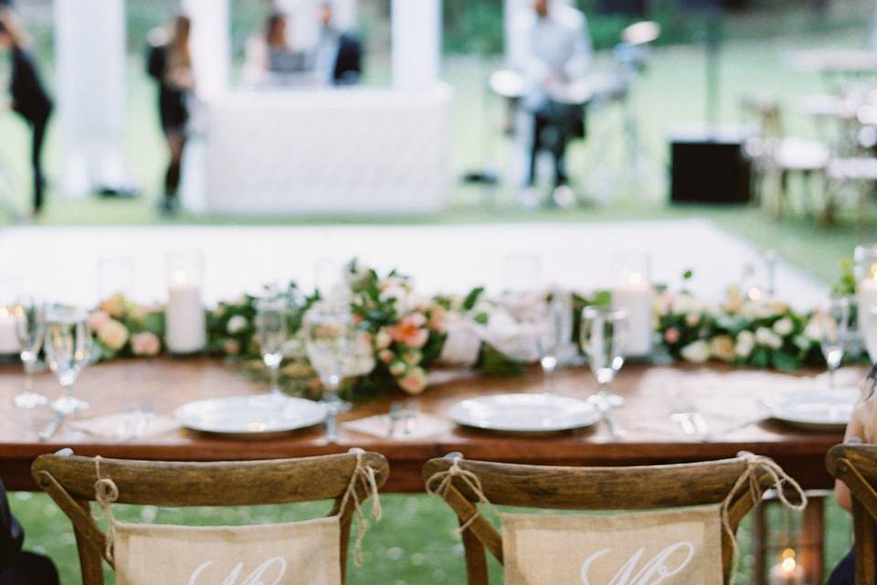 Rustic table setup